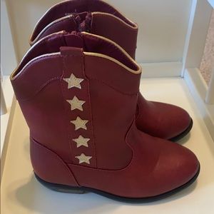 Cat & Jack kids cowboy boosts (red) size 9
